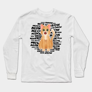 Meow T-Shirt Long Sleeve T-Shirt